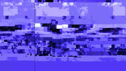 Analog Static Noise texture overlay. Horizontal stripes offset Video stock 302205150