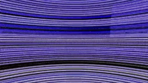 Analog Static Noise texture overlay. Horizontal stripes offset Stock-Footage 302205309