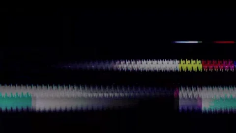 Analog Static Noise texture overlay. Horizontal stripes offset Stock Footage 302205320
