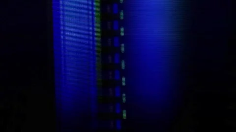 Analog Static Noise texture overlay. Horizontal stripes offset Video stock 303295681