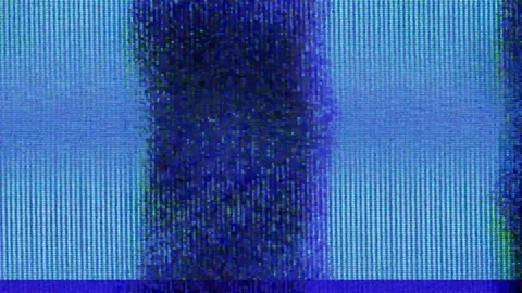 Analog Static Noise texture overlay. Horizontal stripes offset Stock Footage 304899065