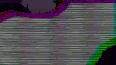 Analog Static Noise texture overlay. Horizontal stripes offset Stock Footage 304899113