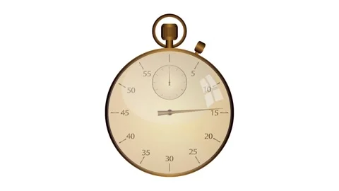 Analog stopwatch. Animation on a white background. Stock Footage 151704616
