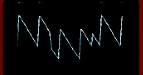 Analog synth wave oscilloscope graph Stock Footage 106787793