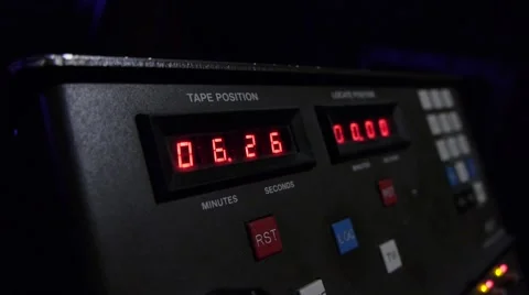 Analog tape position counter 스톡 동영상 45591191