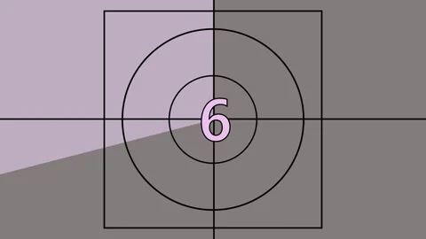 Analog target animation with number ten. Analog target digital tracking cen.. Stock Footage 337569187