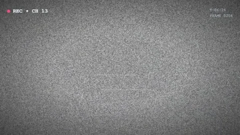 Analog Television Static Noise with Glitch Effects and Grainy Signal Vidéo 345756420