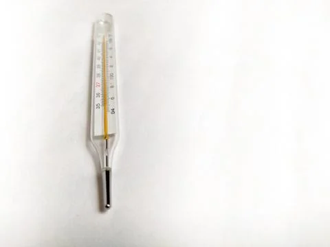 Analog Temperature measurements using Thermometer. 스톡 사진