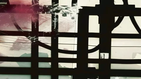 Analog Textured Grunge Texture Frame Stock Footage 300990559