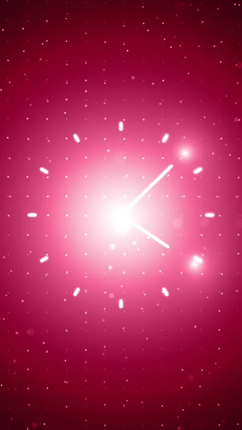 Analog time clock looping on glowing red coloured background 動画素材 341434282