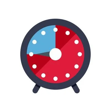 Analog timer countdown icon symbolizing time management 库存插图