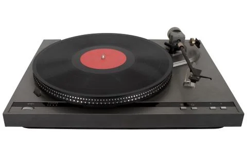 Analog turntable record player. Stock Photos