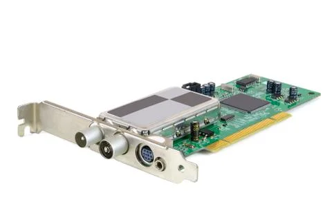 Analog TV card for desktop computer Stock Photos