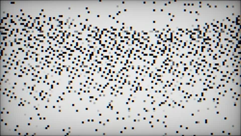 Analog TV static noise and digital glitch signal distortion Stock Footage 336776088