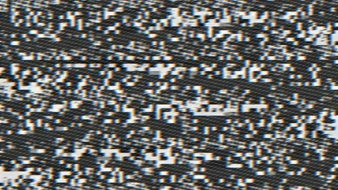 Analog TV static noise with heavy flickering and pixel glitch Stock Footage 336776258