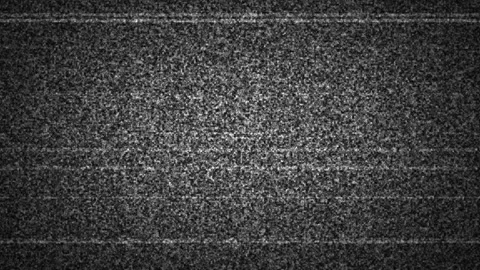 Analog TV Static Noise Overlay with Vintage Broadcast Signal Interference Stock-Footage 343775152