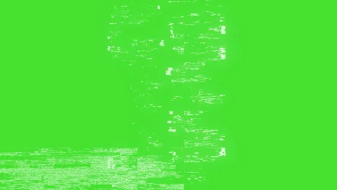 Analog VHS CRT glitch transition effect retro vintage tv green screen template. Stock Footage 322660945