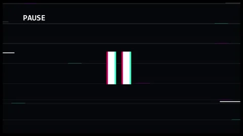 Analog VHS pause effect with static and tracking distortion Видео 345214943