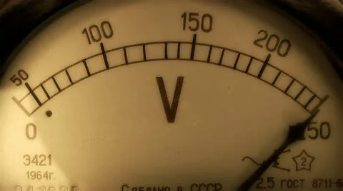 Analog voltmeter. Video stock 11069875