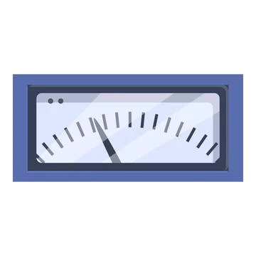 Analog voltmeter measuring voltage with needle Stock Illustration