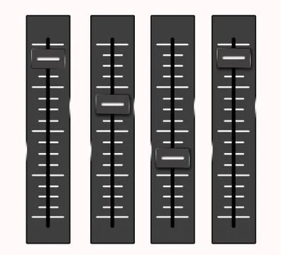 Analog volume equalizer button Illustration