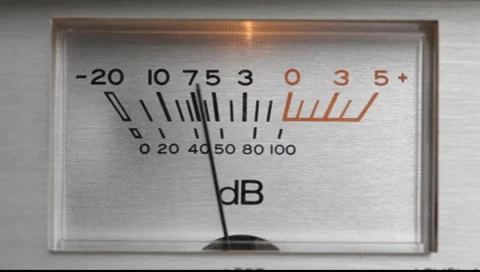 An analog VU meter Stock Footage 7753979