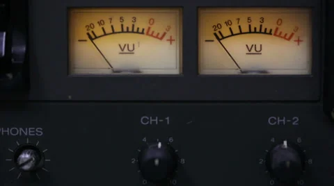 Analog VU meter Stock Footage 33581972