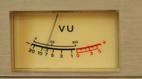 Analog VU meter - seamless loop Stock Footage 8694045