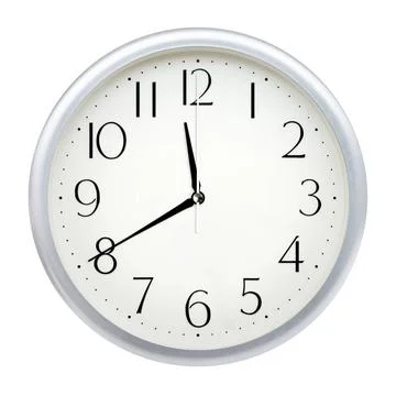 Analog wall clock Analog wall clock isolated on white background. Copyrigh... Stock Photos