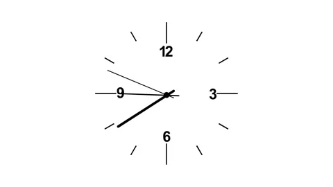 Analog wall clock animation on a white background. 스톡 동영상 297952196