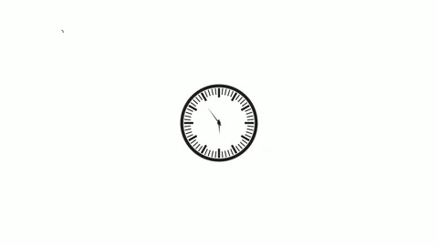 Analog wall clock animation on white background. Stock Footage 300721312