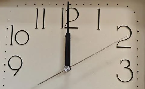 Analog wall clock display 库存照片