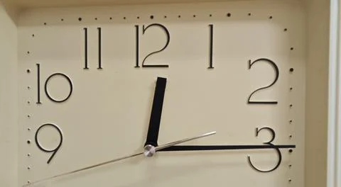 Analog wall clock display Stock Photos