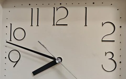 Analog wall clock display 库存照片