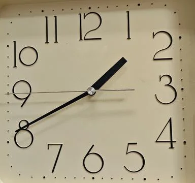 Analog wall clock display Stock Photos
