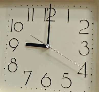 Analog wall clock display 库存照片