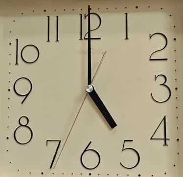 Analog wall clock display 库存照片