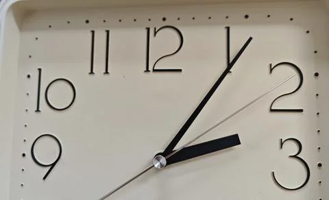 Analog wall clock display 库存照片