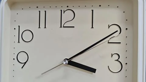 Analog wall clock display Stock Photos