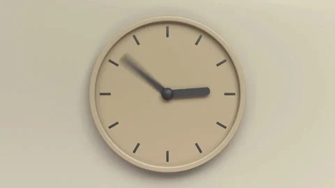 Analog wall clock with hands spinning rapidly in timelapse Stock Footage 333835335