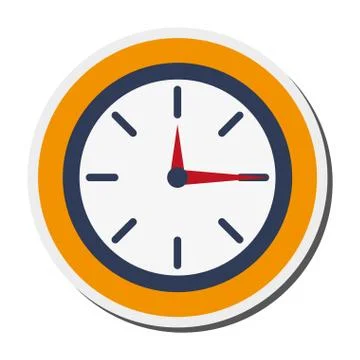 Analog wall clock icon Stock Illustration