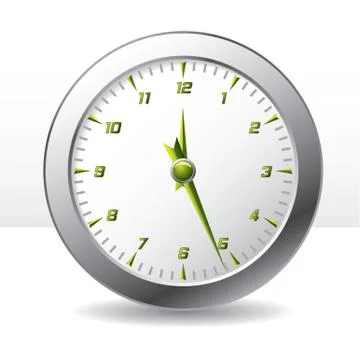Analog wall clock Stock Illustration