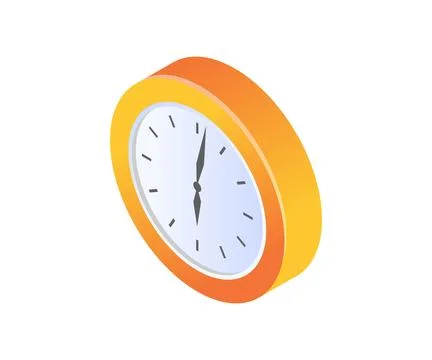 Analog wall clock Illustrazione stock