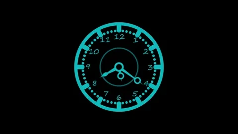 Analog wall clock isolated and shown close up animation Stock Footage 336886451