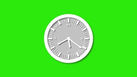 Analog wall clock with roman numerals and white hands isolated showing time.. Stock Footage 336887585