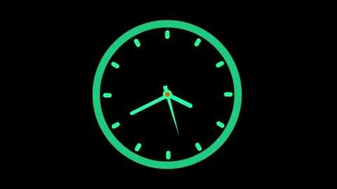 Analog wall clock spinning animation through the hours. AI generated clock .. Stock Footage 299567109