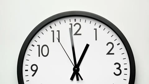 Analog wall clock. Time lapse of classic wall clock. Clock running fast. 스톡 동영상 295409517