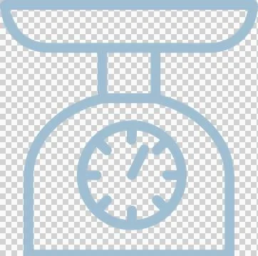Analog weighing scale is rendering blue lines on transparent background, Stock Illustration