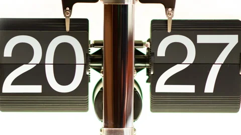 Analog Year Counter from 2000 to 2027 (Flip-Clock Style | Time Lapse | ZOOM IN) 스톡 동영상 285820434