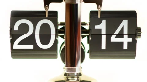 Analog Year Counter from 2000 to 2029 (Flip-Clock Style | Time Lapse | ZOOM OUT) 스톡 동영상 304275580